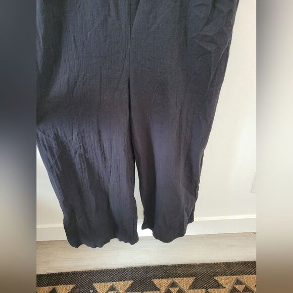 Sweet Salt Black Cotton Overalls Jumpsuit Muslin Lightweight Oversized Casual XS - Picture 7 of 9